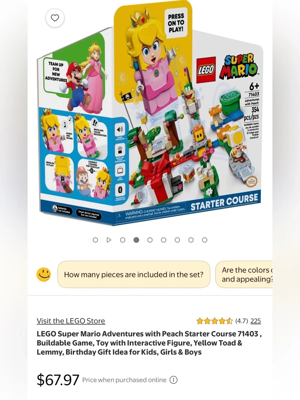 Lego Super Mario Adventures With Peach Starter Course - PLEASE READ DESCRIPTION